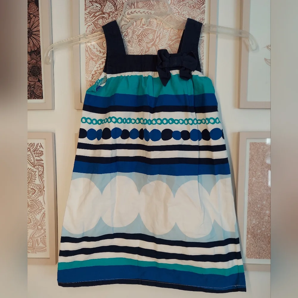 🎁 10/$25- Gymboree stripped blue and tall dress,  size 6